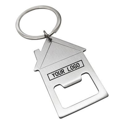 Stylish House Design Bottle Opener Keychain