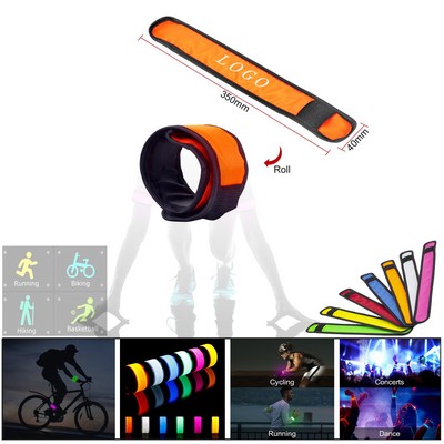 LED Glow Slap Bracelet Light Up Wristband High Visibility