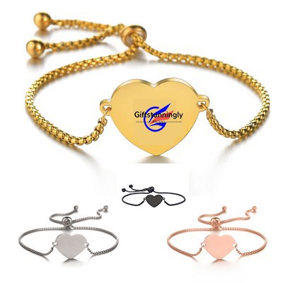 Adjustable Love Heart Bracelet
