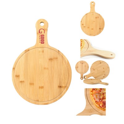 Handled Wooden Pizza Tray