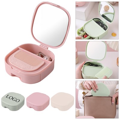 Convenient Makeup Mirror Storage Box W/ Comb