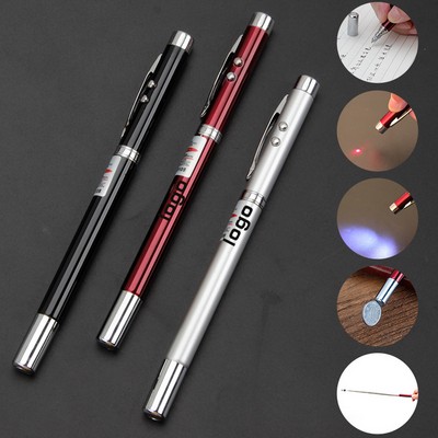 4 in 1 Multi Function Pen Retractable Teaching Pointer With Gift Box