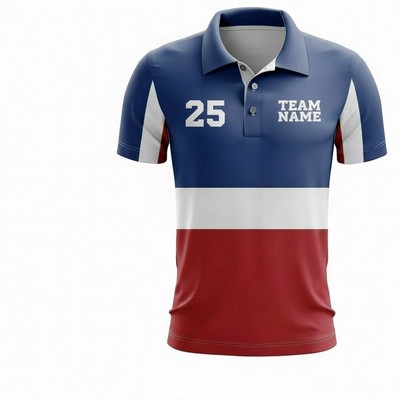 Unisex Waffle Grid Sublimated Short Sleeve Polo 125 GSM