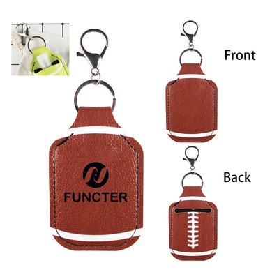 American Football Design Portable Hand Sanitizer Keychains