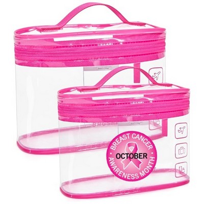 1 Set (2 Pack) Clear Makeup Cosmetic Bag