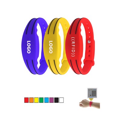 Custom NFC/RFID Waterproof Silicone Wristband for Access Control