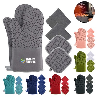 Oven Mitts and Pot Holders 6pcs Set