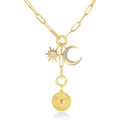 Jilco Paperclip Lariat Pendant Collector Necklace