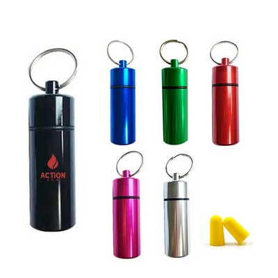 Aluminum Earplug Storage Cases&Keychain