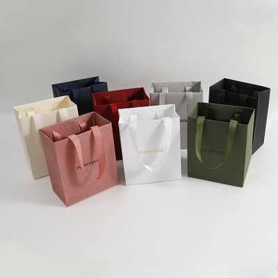 Paper Gift Tote Bag with Ribbon Handles