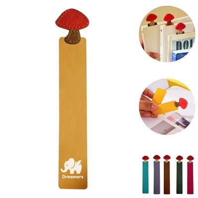 Leather Mashroom Bookmark