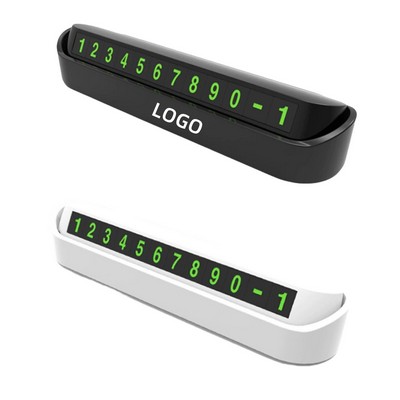 Car Temporary Parking Phone Number Plate