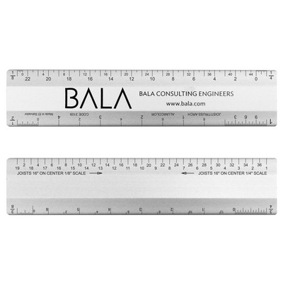 6" 4-Bevel Joist/Truss Architect Scale Ruler v2