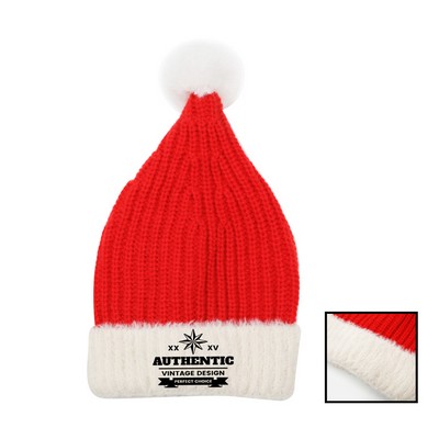 Knit Christmas Hat For Adults