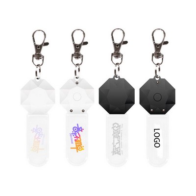 Custom Glitter Acrylic Bar Shaped Key Rings