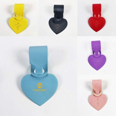 PVC Heart Shaped Luggage Tag