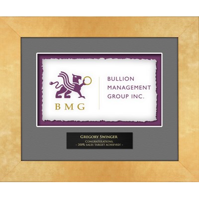 Digby (Horizontal) - Cast Paper Printed Image - Shadowbox Award - Gold Frame