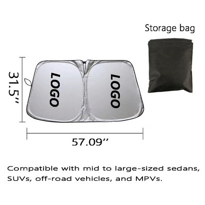 145×80Cm Foldable Car Windshield Sun Shade