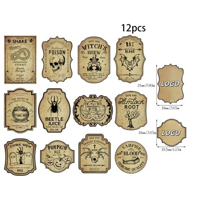 Halloween Decoration Retro Red Wine Stickers