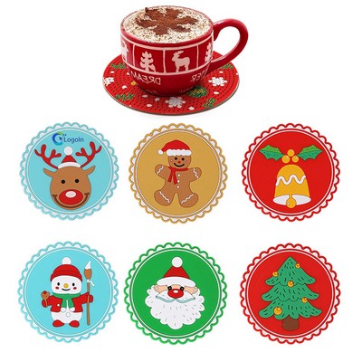 Silicone Christmas Art Coaster Party Favors