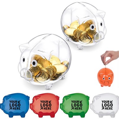 Translucent Piggy Bank Coin Bank