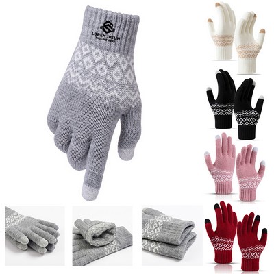 Custom Unisex Knit Touchscreen Gloves