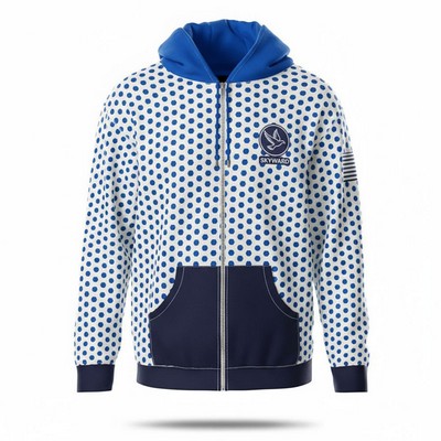 Cozy Unisex & Kids' Sublimated Full Zip Sweatshirt