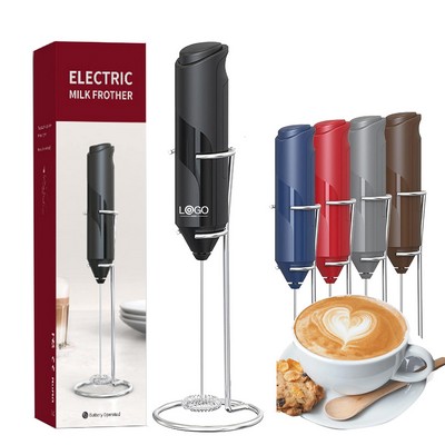 Handheld Milk Frother Coffee Whisk Maker With Stand