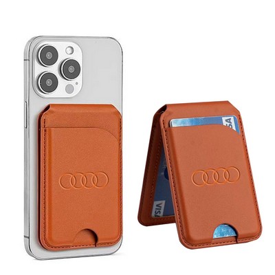PU Leather Cellphone Sleeve Card Holder and phone Stand