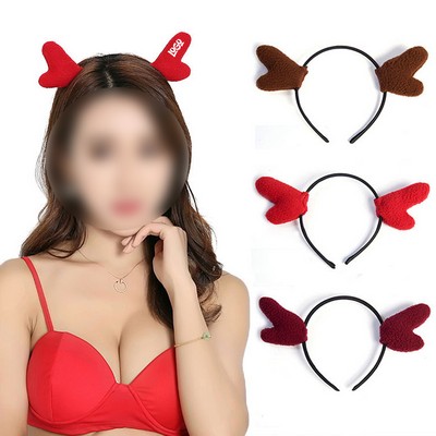 Christmas Plush Antlers Headband