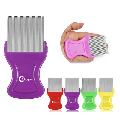 Lice combs removal brush with metal teeth