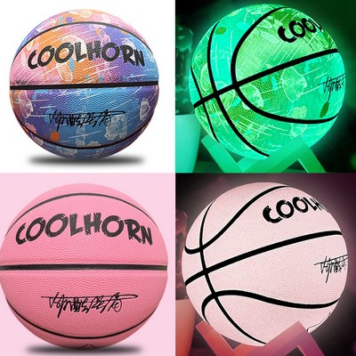 Glow in The Dark Basketball Glowing Leather Luminous Size 7