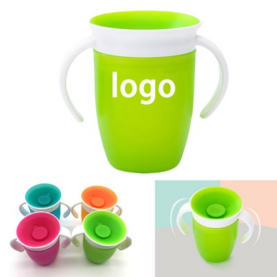 360 Degree Spill-Proof Trainer Sippy Cup With Handles