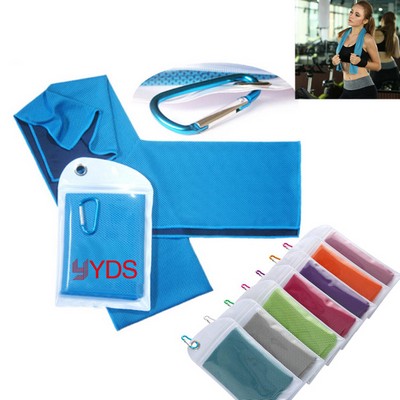 Quick Dry Microfiber Cooling Towel In Water Resistant Pouch