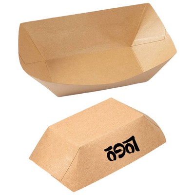 Disposable Food-Grade Brown Paper Boat Tray