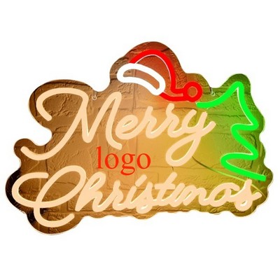 15.7X11.4" Merry Christmas Neon Light Decoration