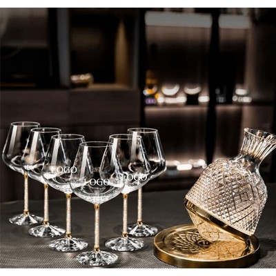 Rotating Decanter & Red Wine Glass Set