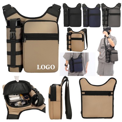 Crossbody Bag Featuring Built-In Water Bottle Holder