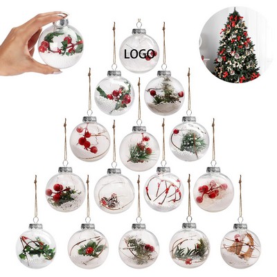 Clear Transparent Plastic Ball Christmas Ornaments