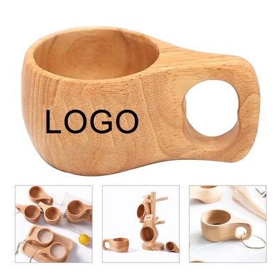 Wooden Beer Mug Office Wood Cup