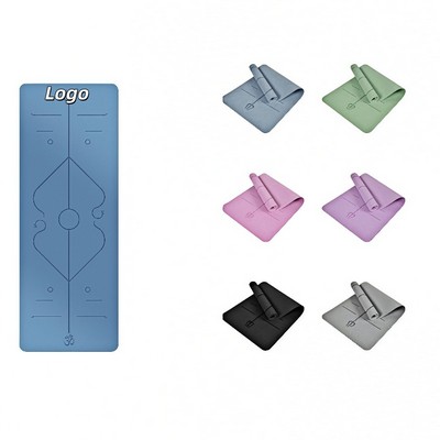 Natural Rubber PU Yoga Mat Non Slip Quiet Portable Thin