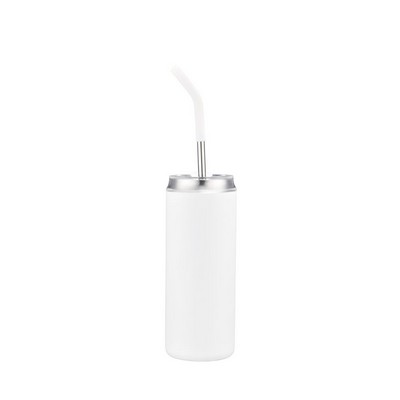 Endura 20 oz White Stainless Steel Bottle