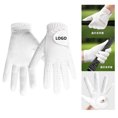 Suede Breathable Golf Sports Protective Gloves