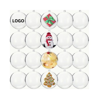 Clear Plastic Hanging Ornament Balls