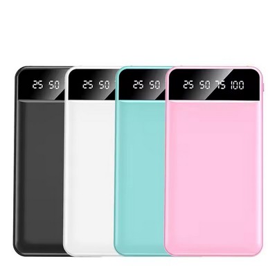 10000 mAh Charger with 4 Built-in Cable
