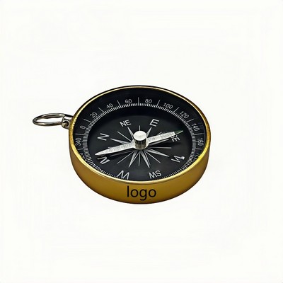Gold Aluminum Compass for Outdoor Travel Wedding Gift Education