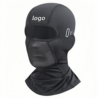 Ice Silk 3D Face Hood for Sun Protection and Sweat Control in Cycling and Motor Sports