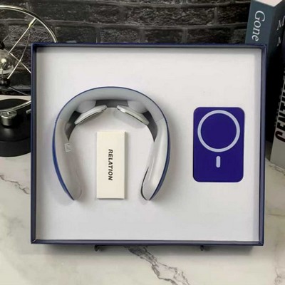 Digital Christmas Gift Set Neck Massager And Power Bank