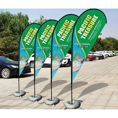 67"*27" P-Shape Single Side Custom Beach Flags