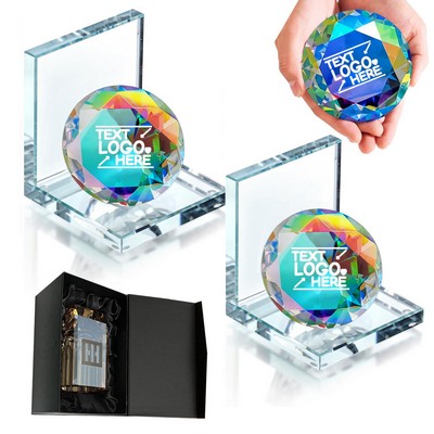 Sparkling Colorful Crystal Book Stopper with Diamond Set of 2